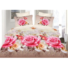 Bedclothes 3D Rose Flower Bedding Set Duvet Cover With Zipper 4PCS